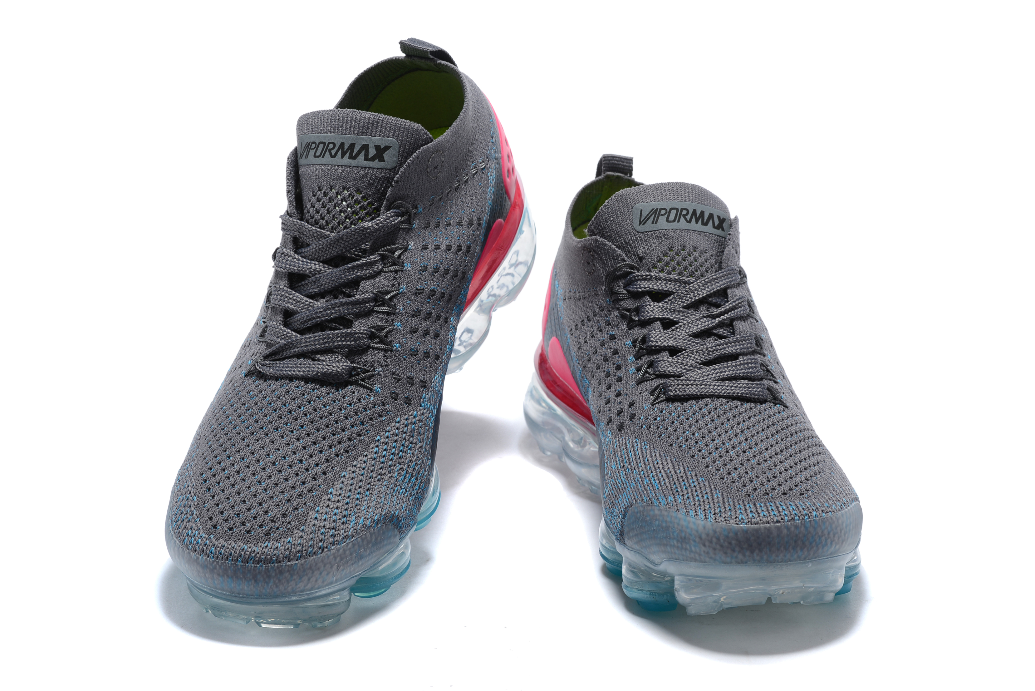 Women 2018 Nike Air VaporMax II Grey Red Shoes - Click Image to Close